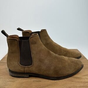 Mens BP Nordstrom Easton Water Brown Suede Slip On Chelsea‎ Ankle Boots Size 8 M